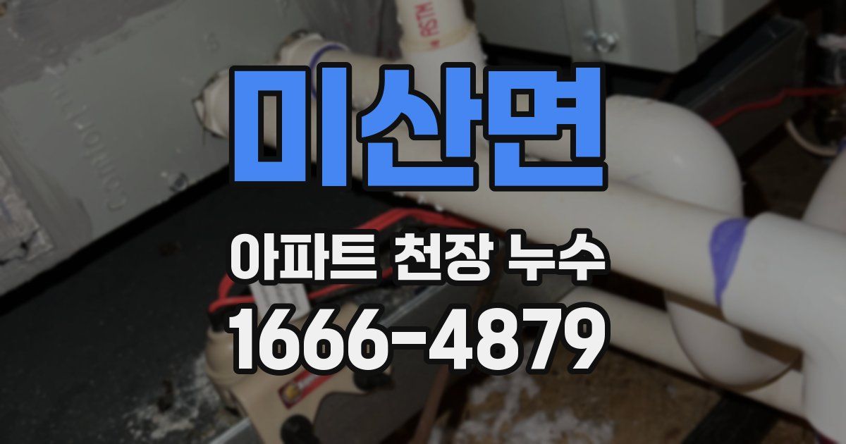 미산면 아파트 천장 누수