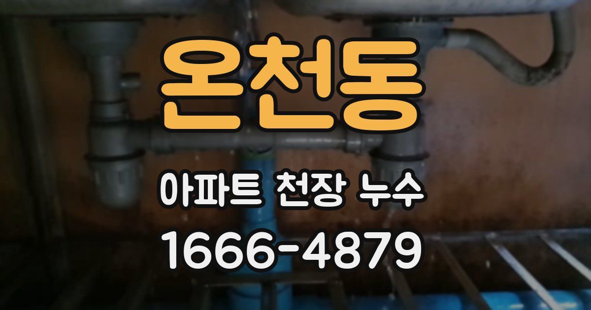 온천동 아파트 천장 누수