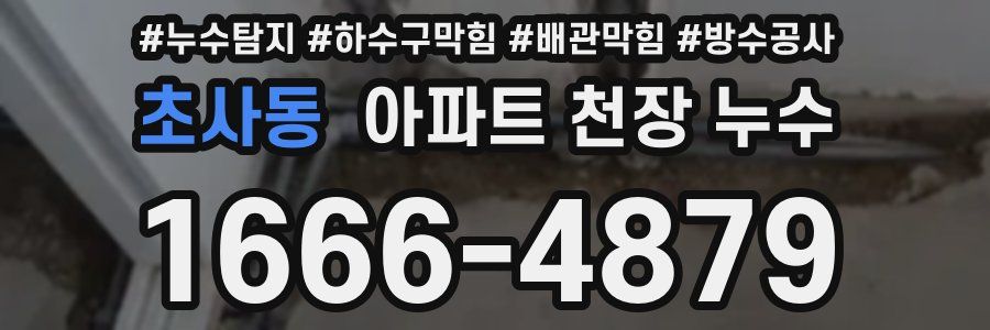 초사동 아파트 천장 누수