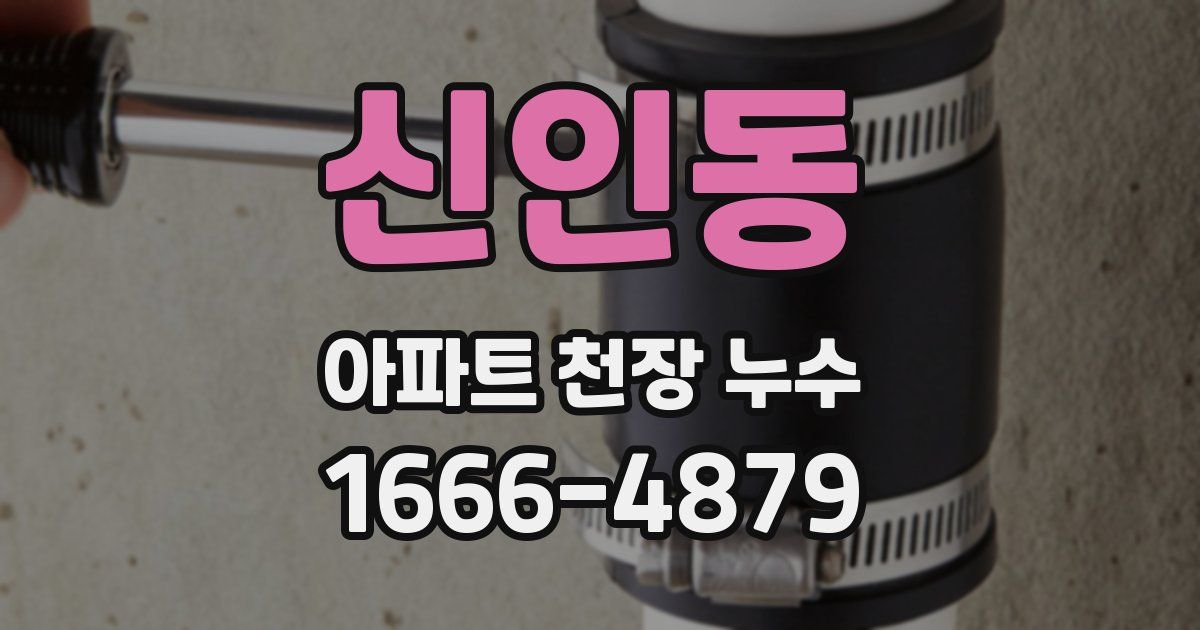 신인동 아파트 천장 누수