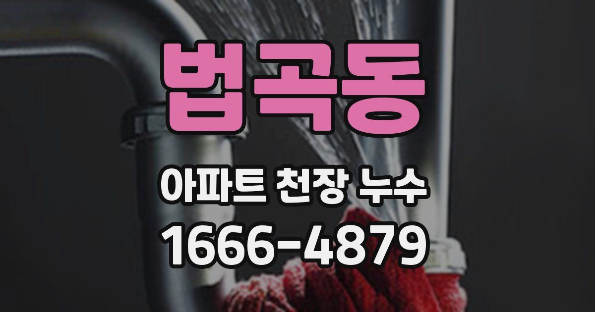 법곡동 아파트 천장 누수
