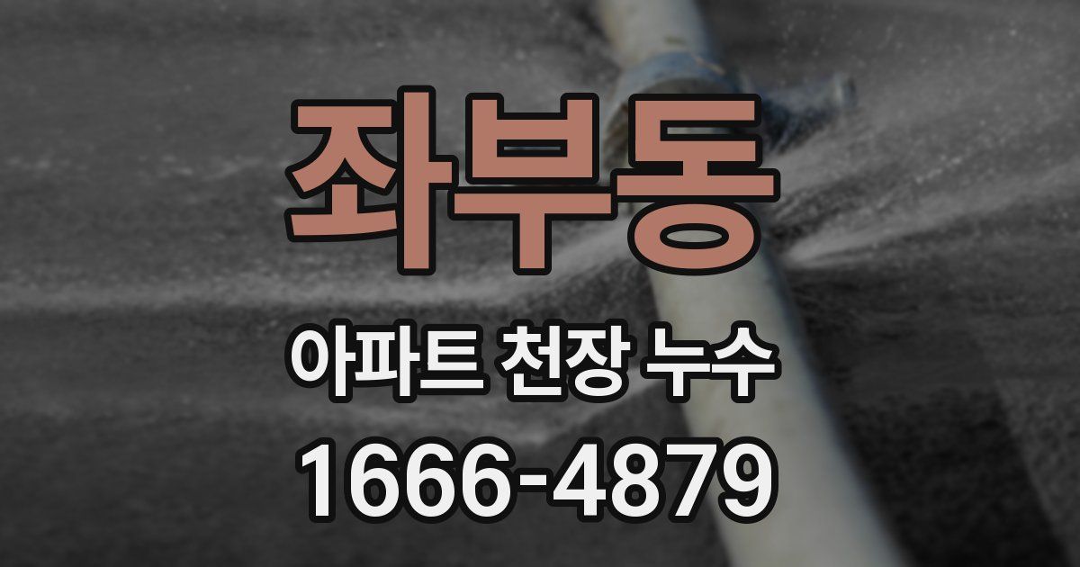 좌부동 아파트 천장 누수