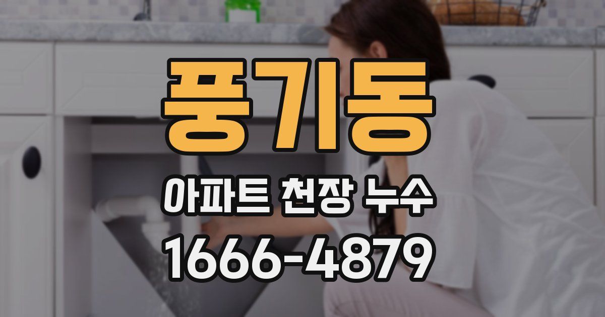 풍기동 아파트 천장 누수