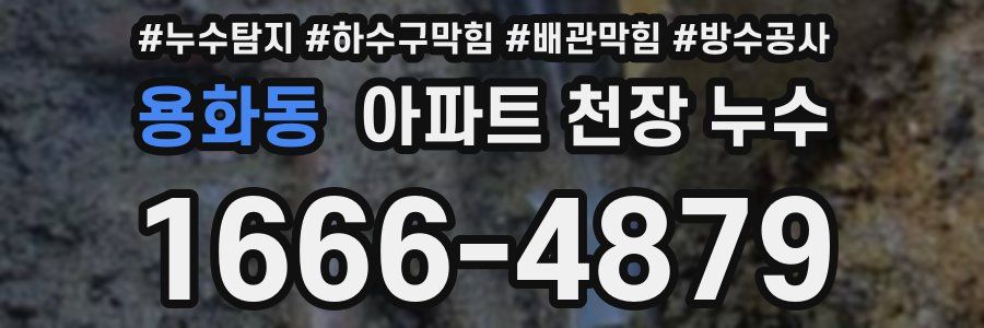 용화동 아파트 천장 누수