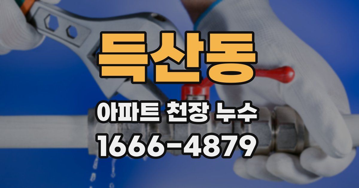 득산동 아파트 천장 누수
