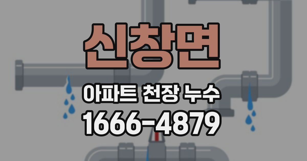 신창면 아파트 천장 누수