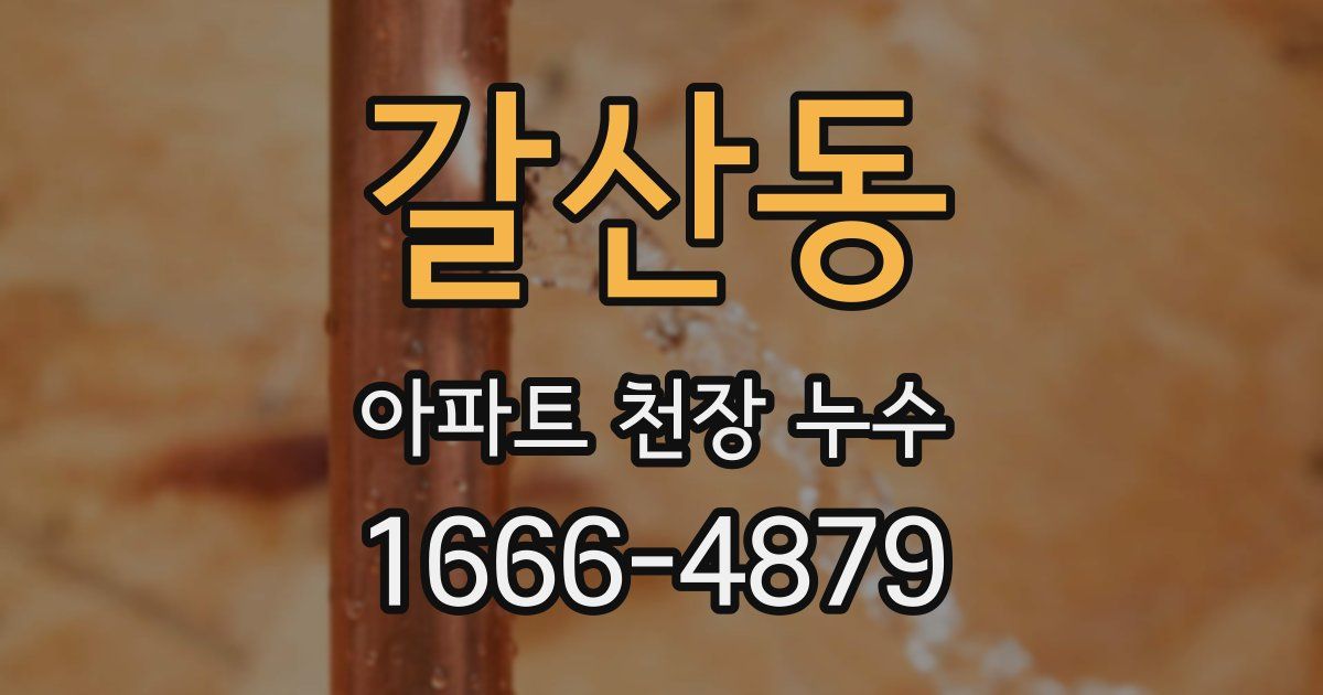 갈산동 아파트 천장 누수
