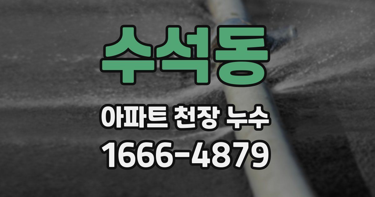 수석동 아파트 천장 누수