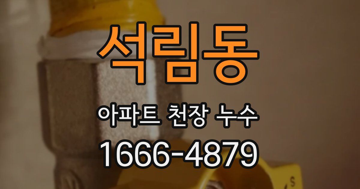 석림동 아파트 천장 누수
