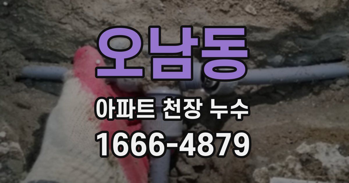 오남동 아파트 천장 누수