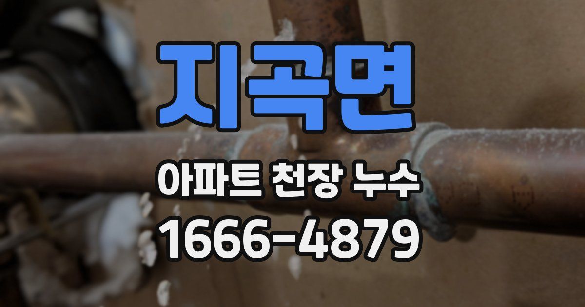지곡면 아파트 천장 누수