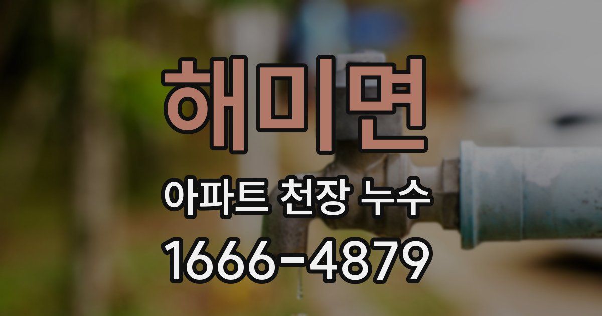 해미면 아파트 천장 누수
