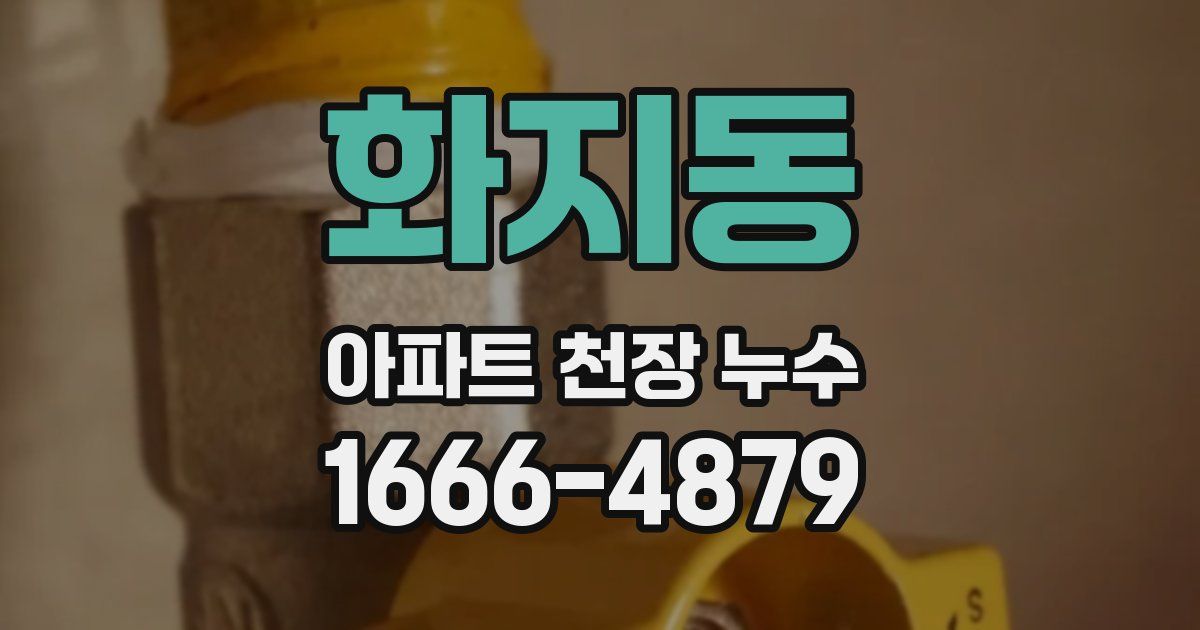 화지동 아파트 천장 누수