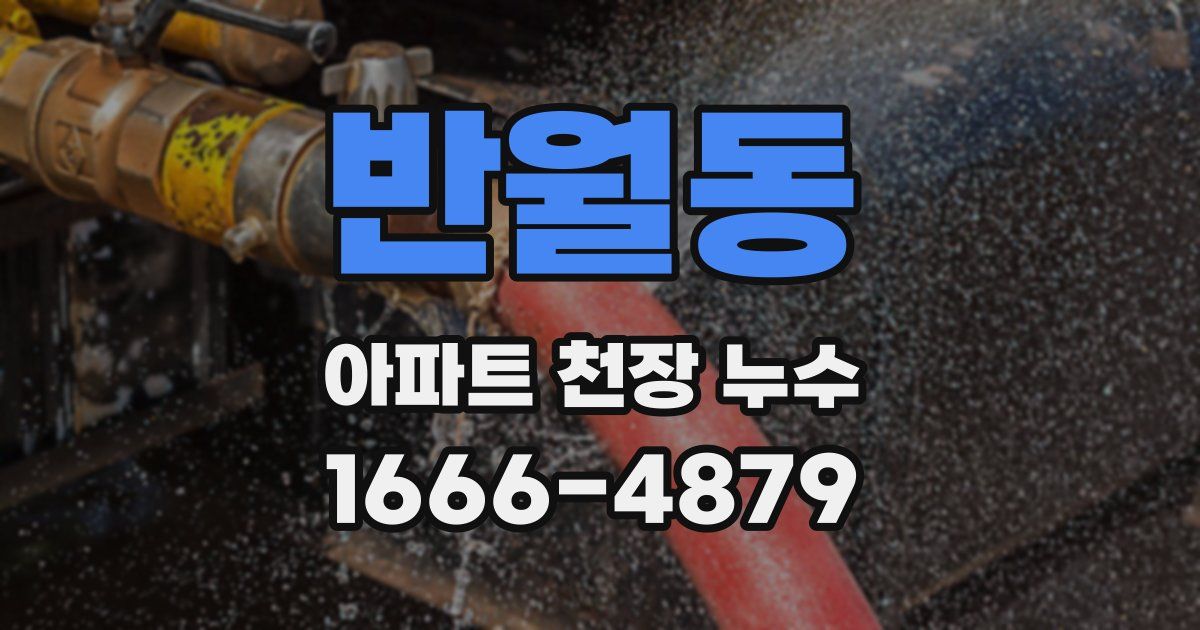 반월동 아파트 천장 누수