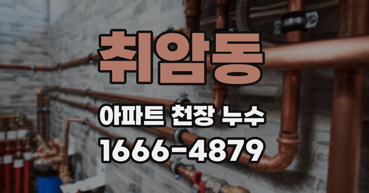 취암동 아파트 천장 누수