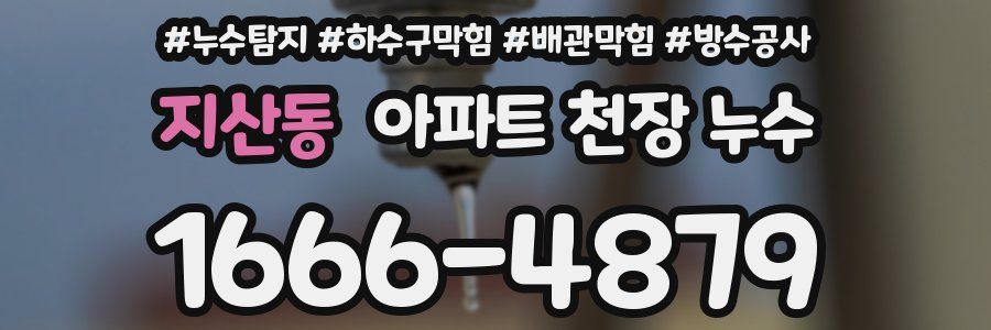지산동 아파트 천장 누수