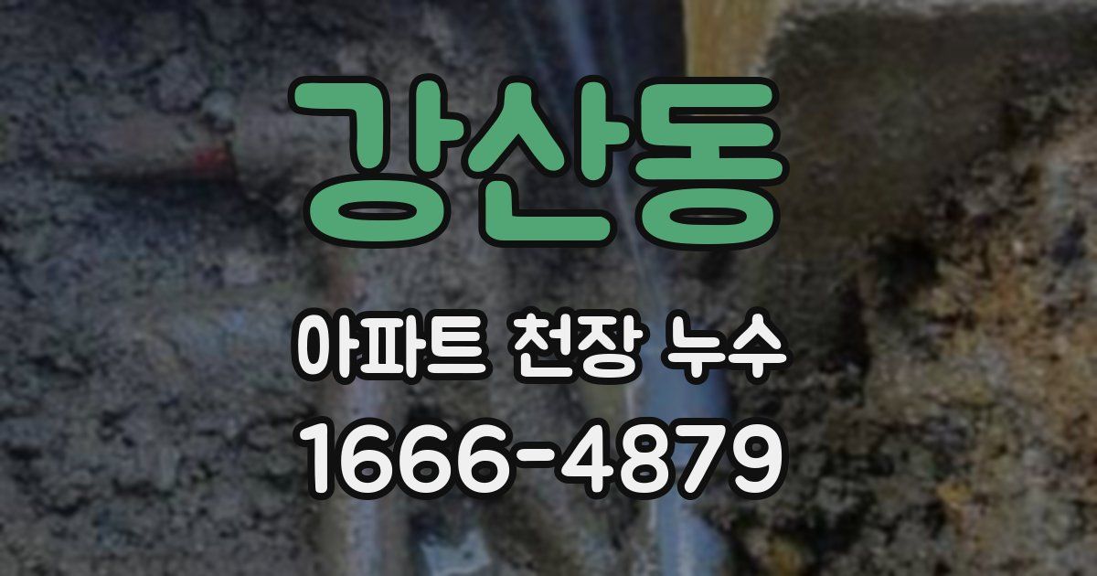 강산동 아파트 천장 누수