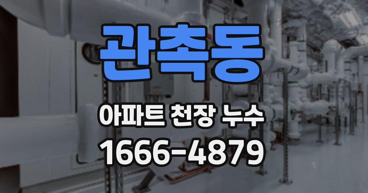 관촉동 아파트 천장 누수
