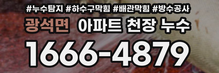 광석면 아파트 천장 누수