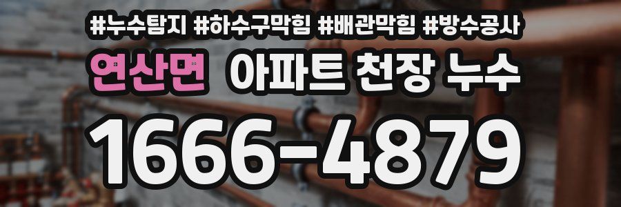 연산면 아파트 천장 누수