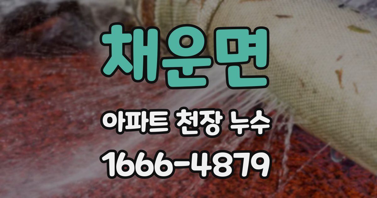채운면 아파트 천장 누수