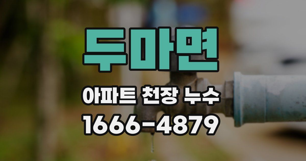 두마면 아파트 천장 누수