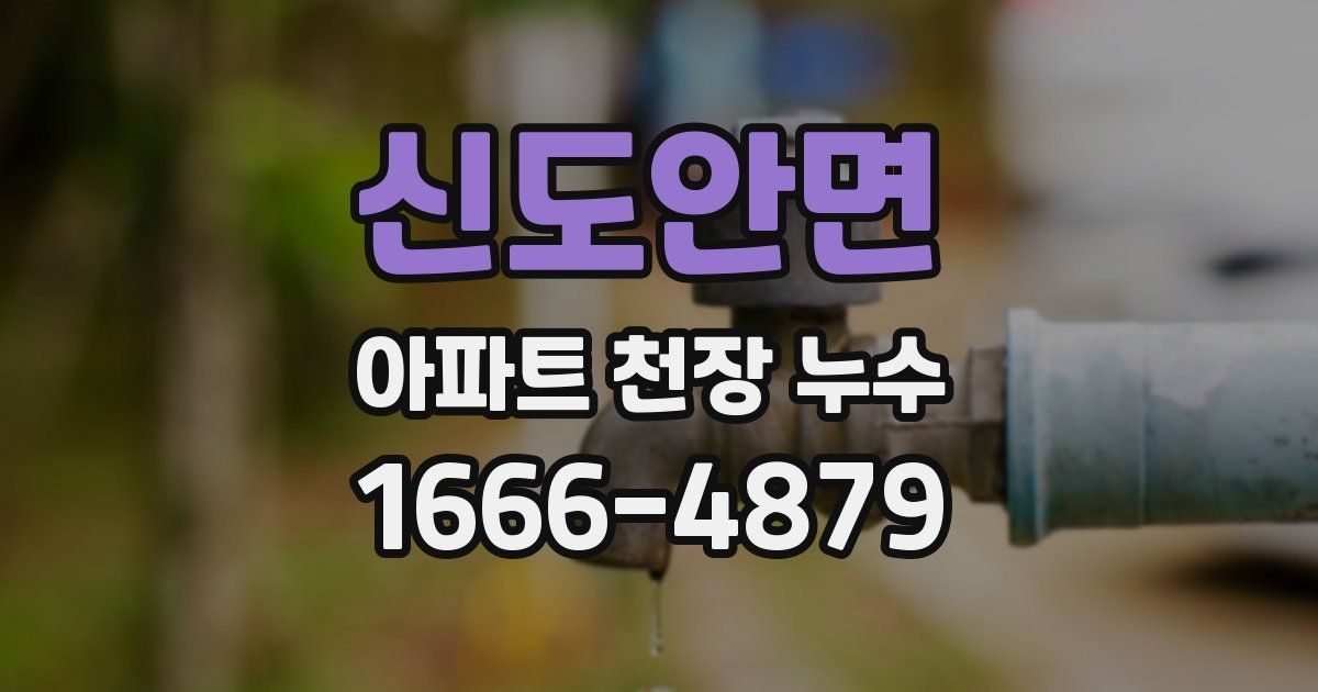 신도안면 아파트 천장 누수
