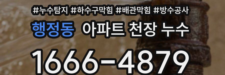 행정동 아파트 천장 누수