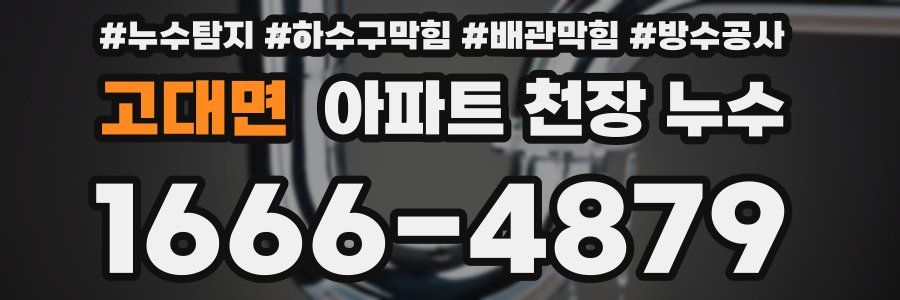 고대면 아파트 천장 누수