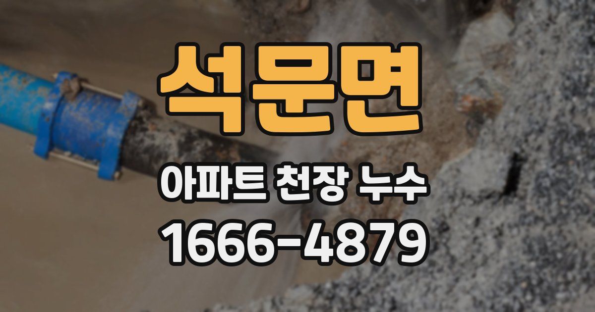 석문면 아파트 천장 누수