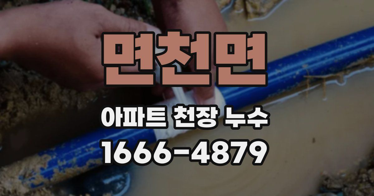 면천면 아파트 천장 누수