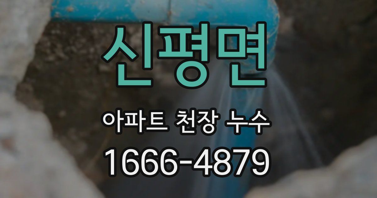 신평면 아파트 천장 누수