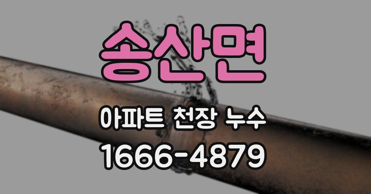 송산면 아파트 천장 누수