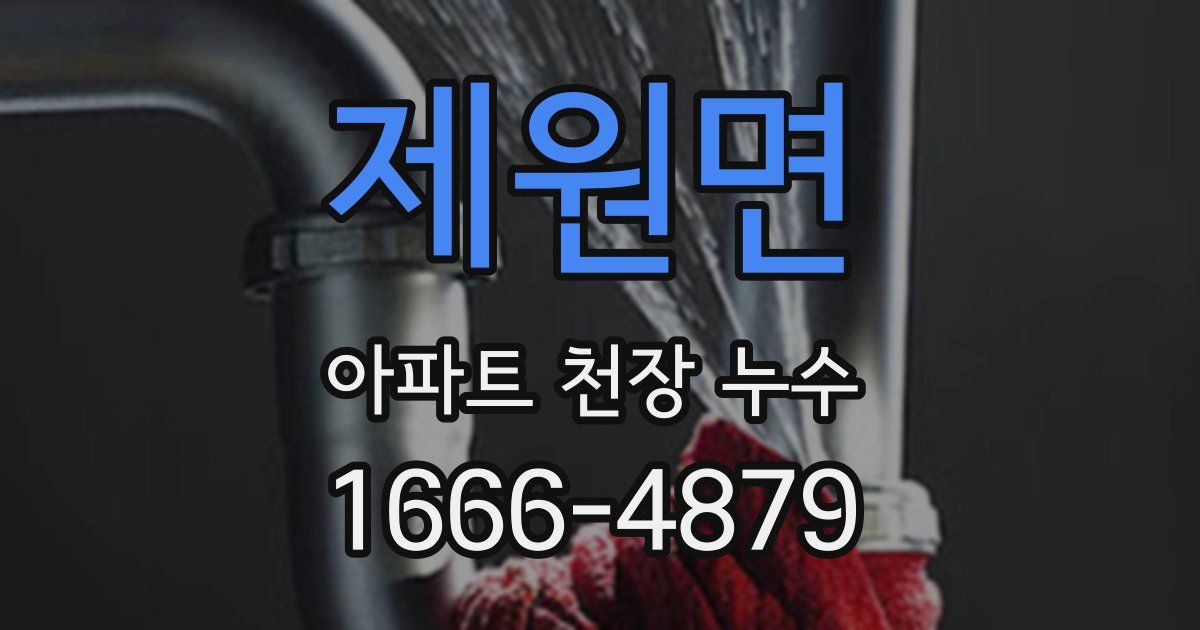 제원면 아파트 천장 누수