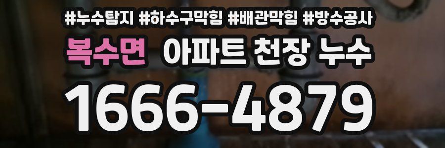 복수면 아파트 천장 누수