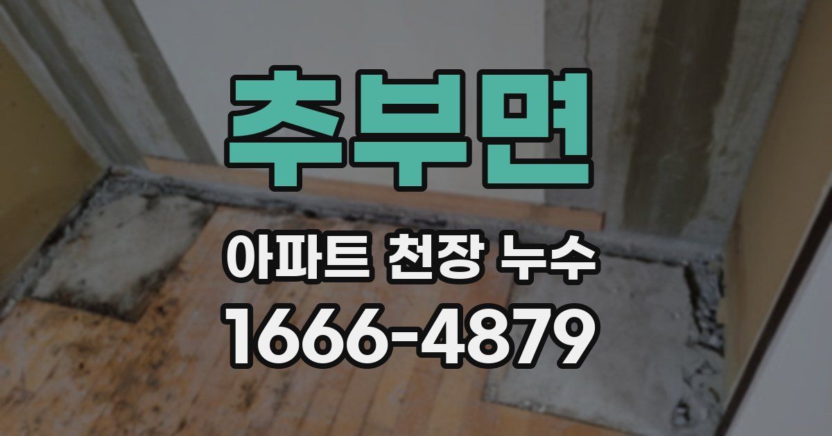 추부면 아파트 천장 누수