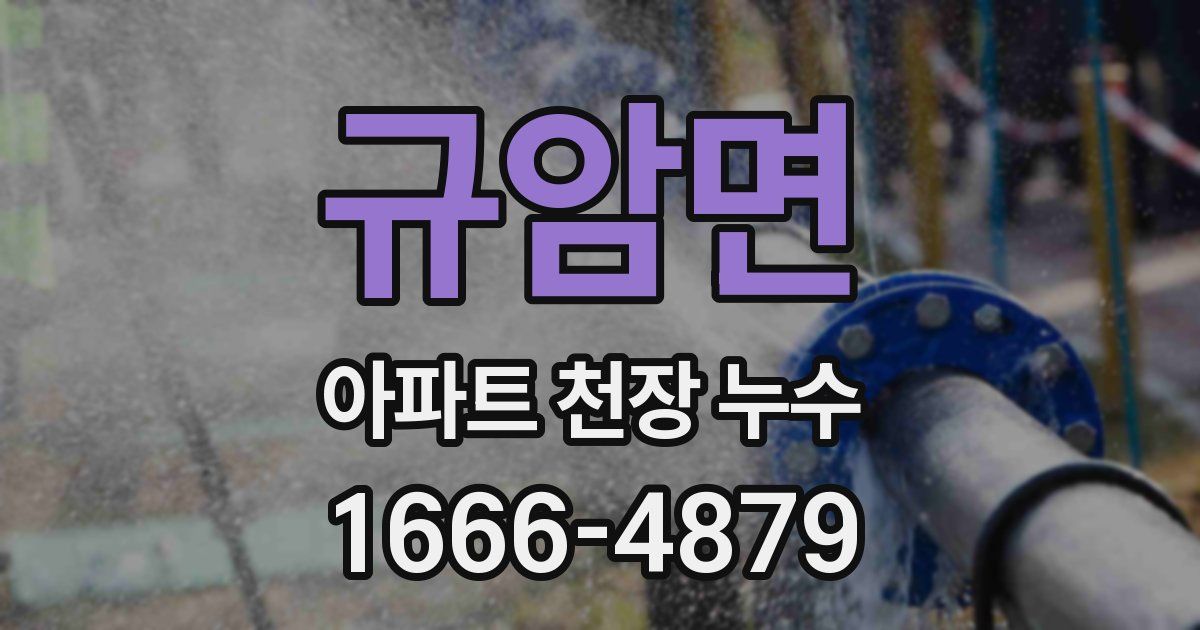 규암면 아파트 천장 누수