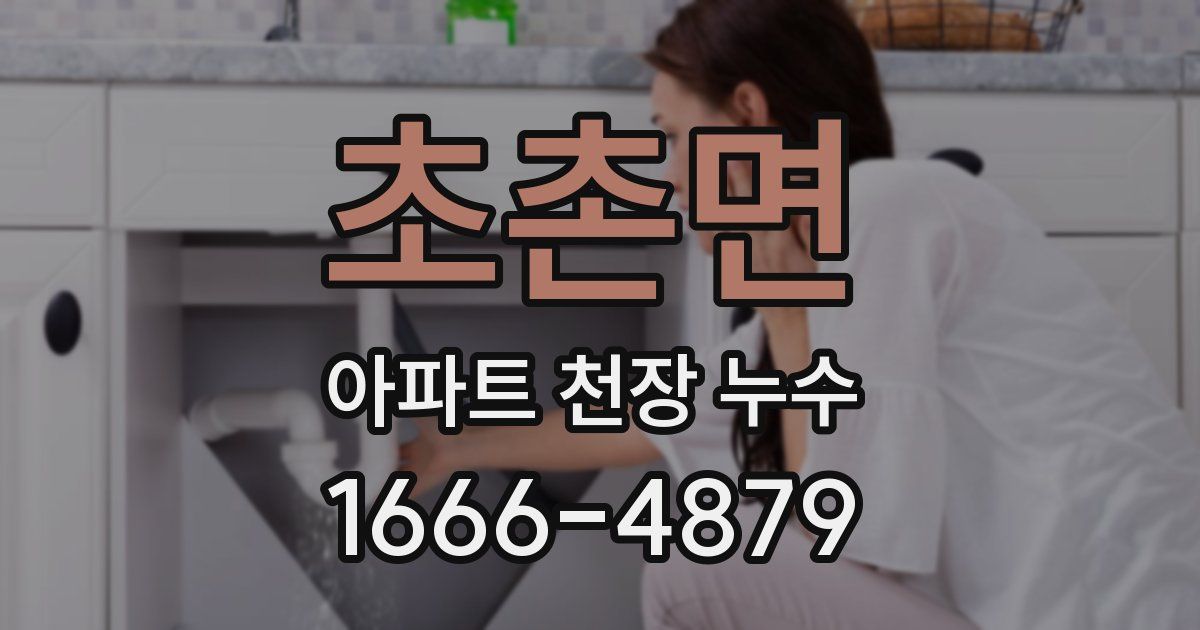 초촌면 아파트 천장 누수