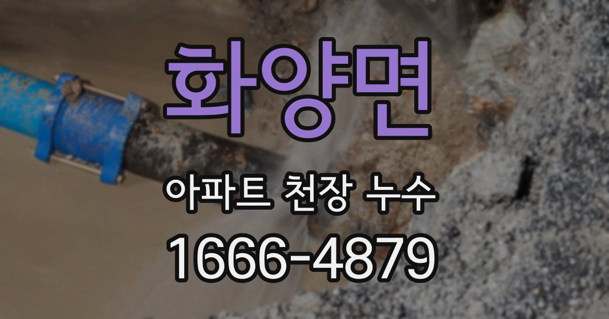 화양면 아파트 천장 누수