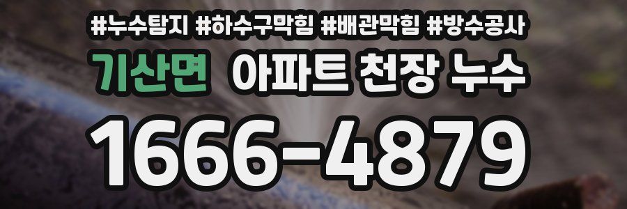 기산면 아파트 천장 누수