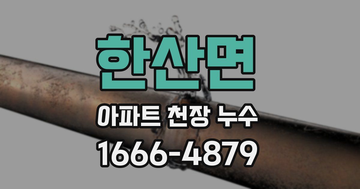 한산면 아파트 천장 누수