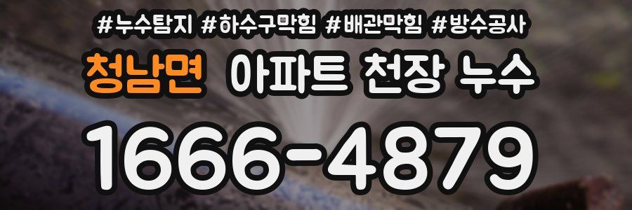 청남면 아파트 천장 누수