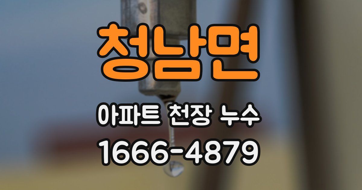 청남면 아파트 천장 누수