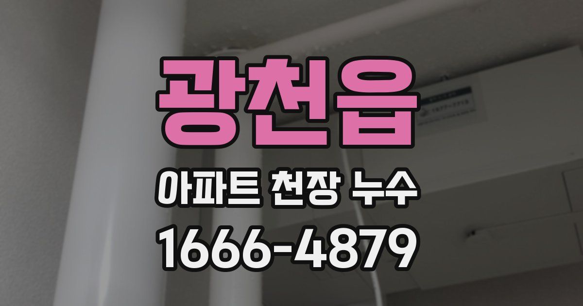 광천읍 아파트 천장 누수