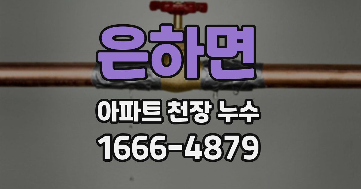 은하면 아파트 천장 누수