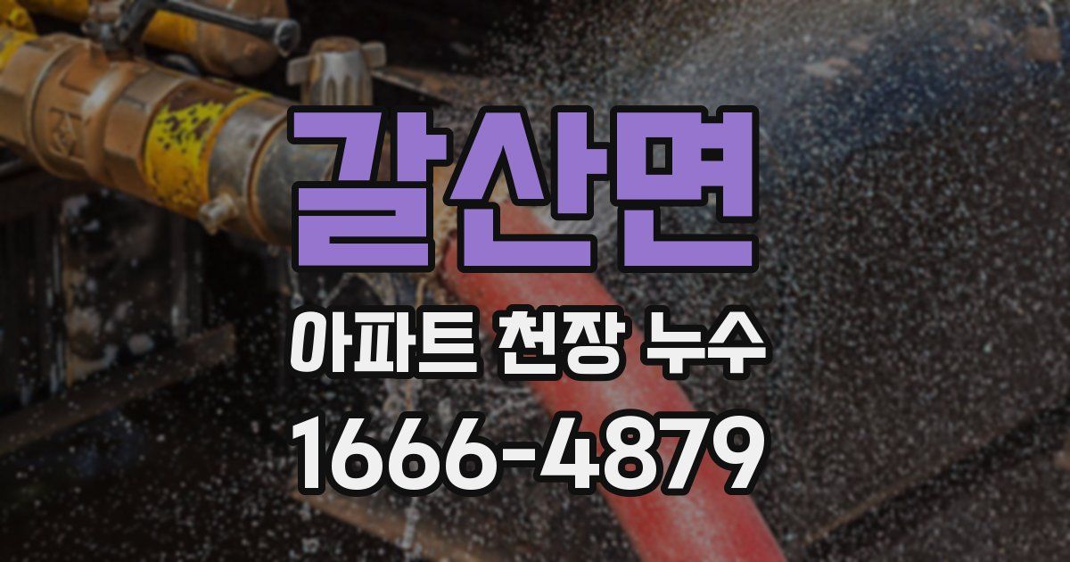 갈산면 아파트 천장 누수