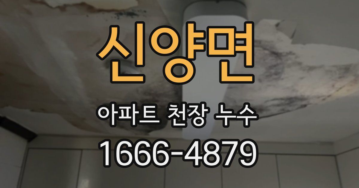 신양면 아파트 천장 누수
