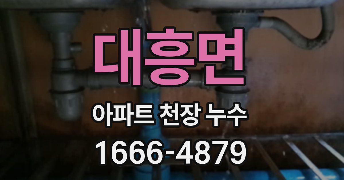 대흥면 아파트 천장 누수