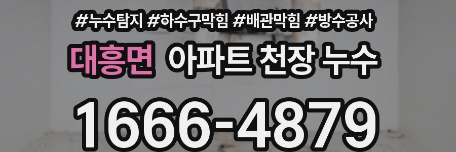 대흥면 아파트 천장 누수