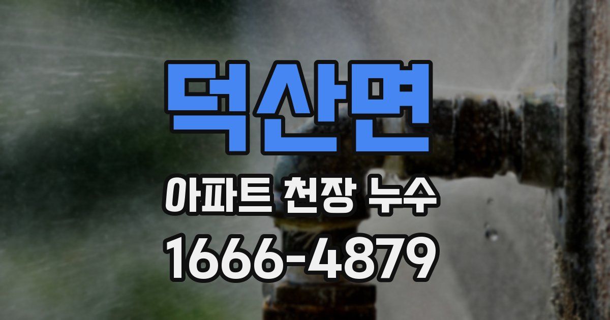 덕산면 아파트 천장 누수